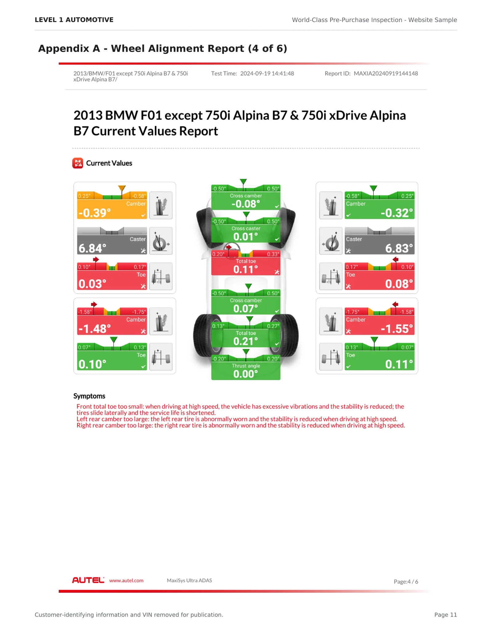 Level 1 Automotive pre-purchase inspection sample - page 11 of 18