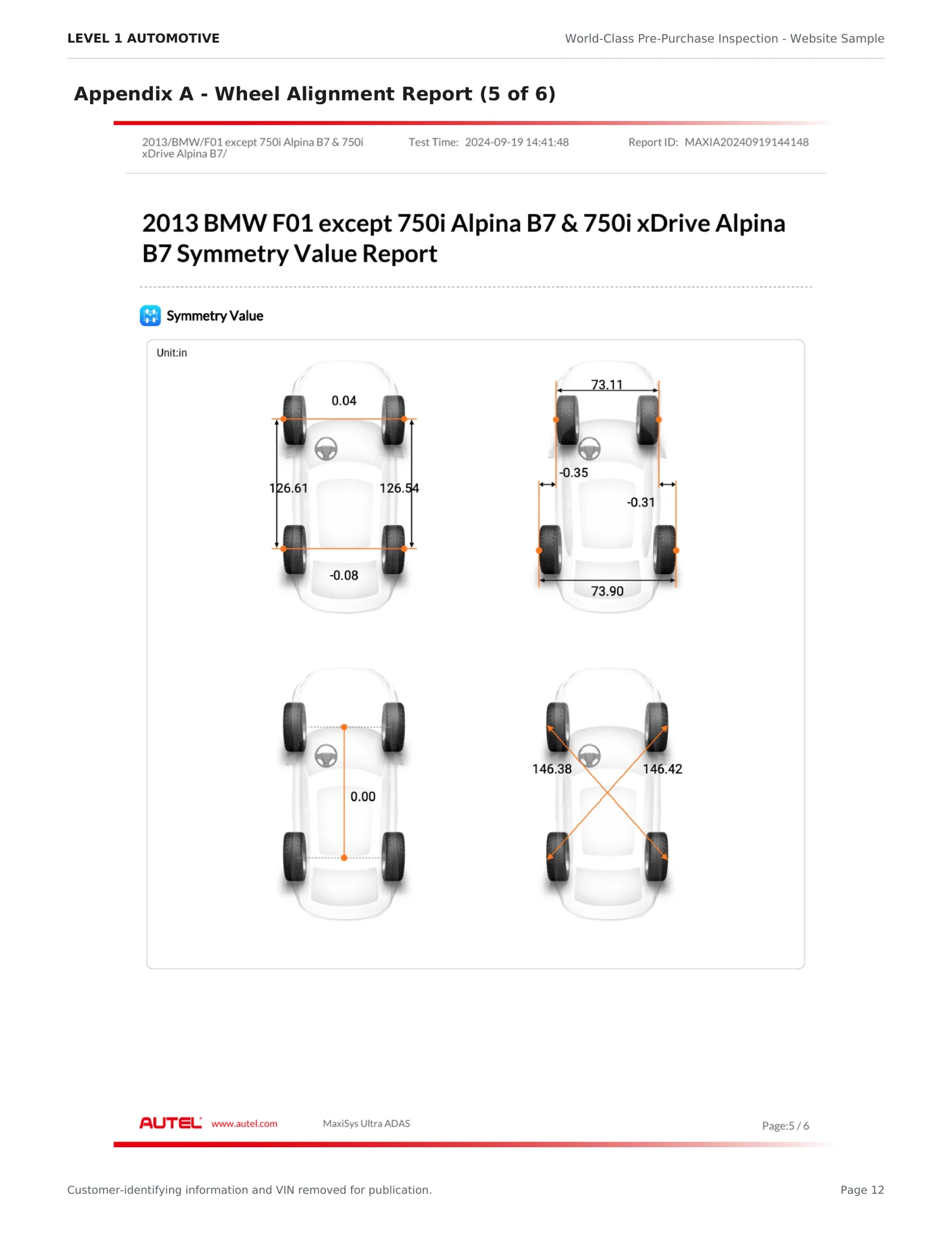 Level 1 Automotive pre-purchase inspection sample - page 12 of 18